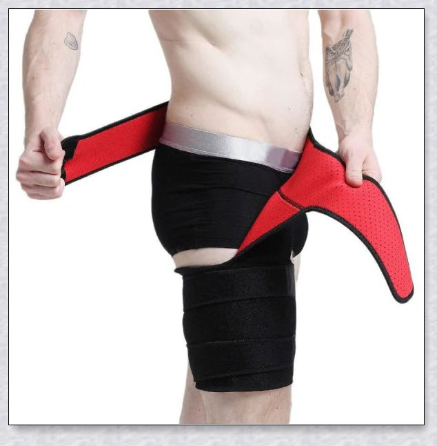 Premium hip stabilizer and groin brace with adjustable compression and breathable mesh lining for pain relief and injury recovery