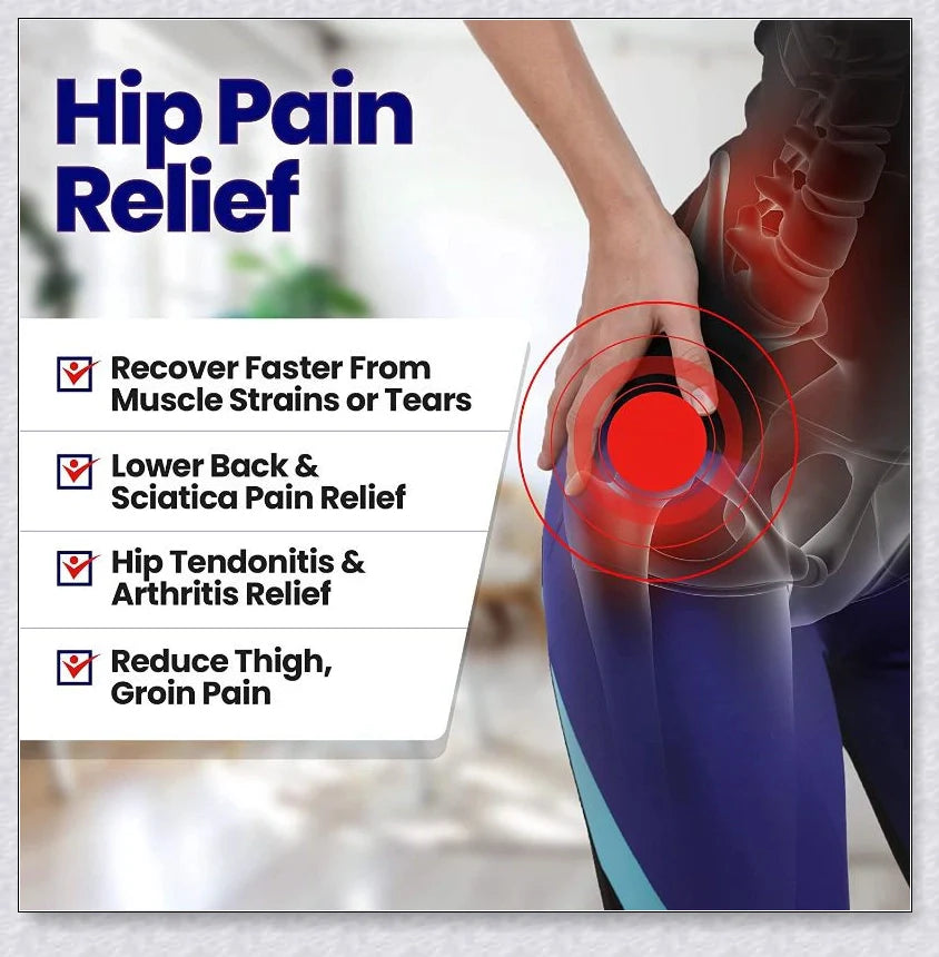 Premium hip stabilizer and groin brace with adjustable compression and breathable mesh lining for pain relief and injury recovery