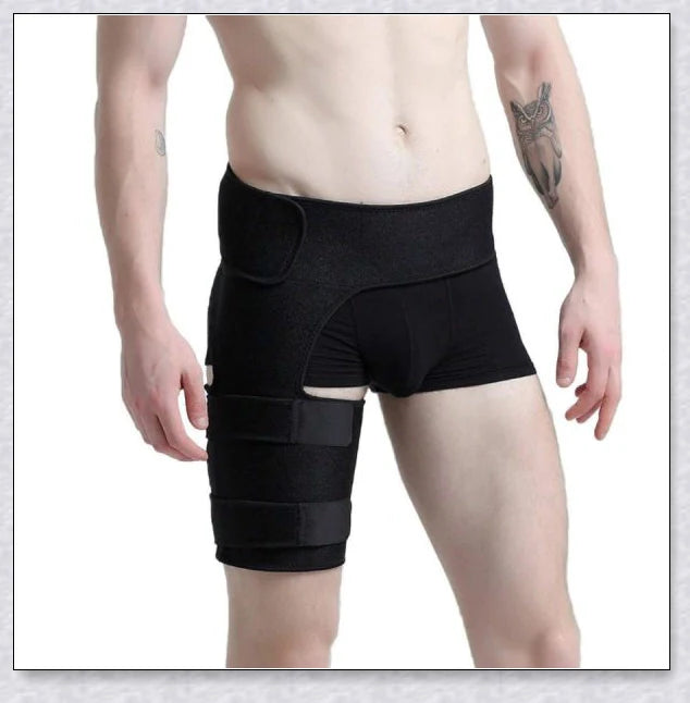 Premium hip stabilizer and groin brace with adjustable compression and breathable mesh lining for pain relief and injury recovery