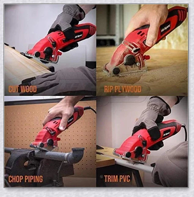 Multi-Function Circular Saw with 3-in-1 Blade Set, Adjustable Depth, and Dust Extraction System