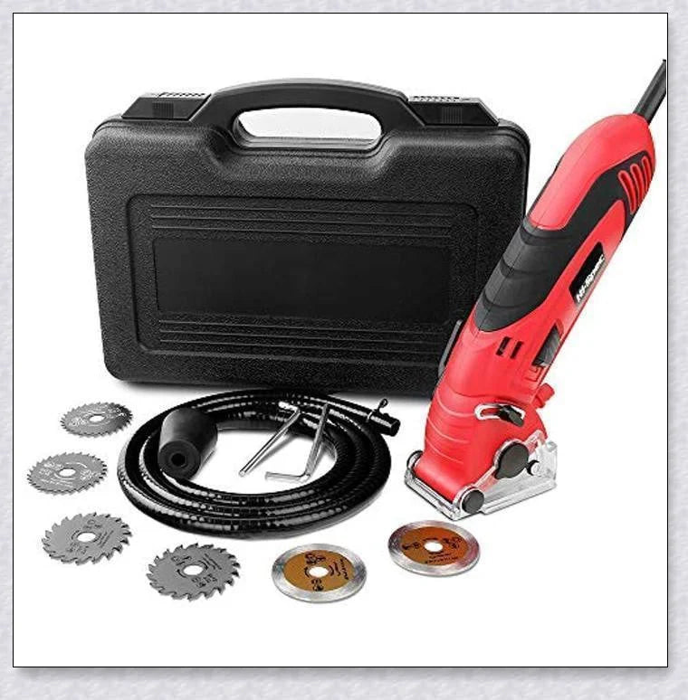 Multi-Function Circular Saw with 3-in-1 Blade Set, Adjustable Depth, and Dust Extraction System