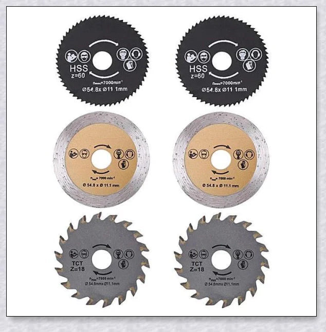 Multi-Function Circular Saw with 3-in-1 Blade Set, Adjustable Depth, and Dust Extraction System
