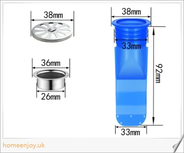 Premium drain backflow preventer to eliminate bathroom odours and prevent sewer gas in the UK