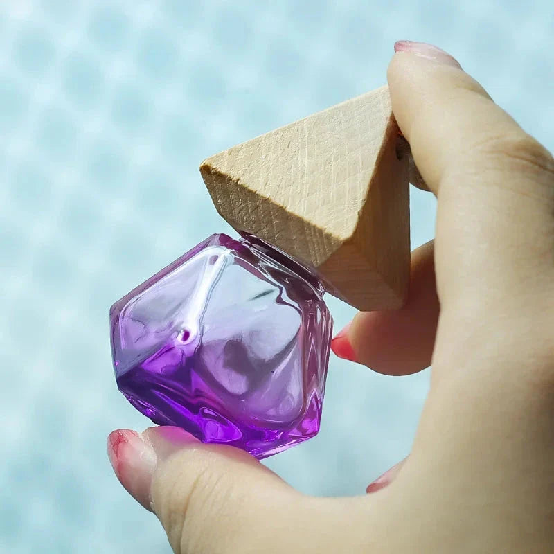 Essential Oil Diffuser Car Pendant - A sophisticated glass hanging perfume bottle that adds elegance and freshness to your car, home, or office