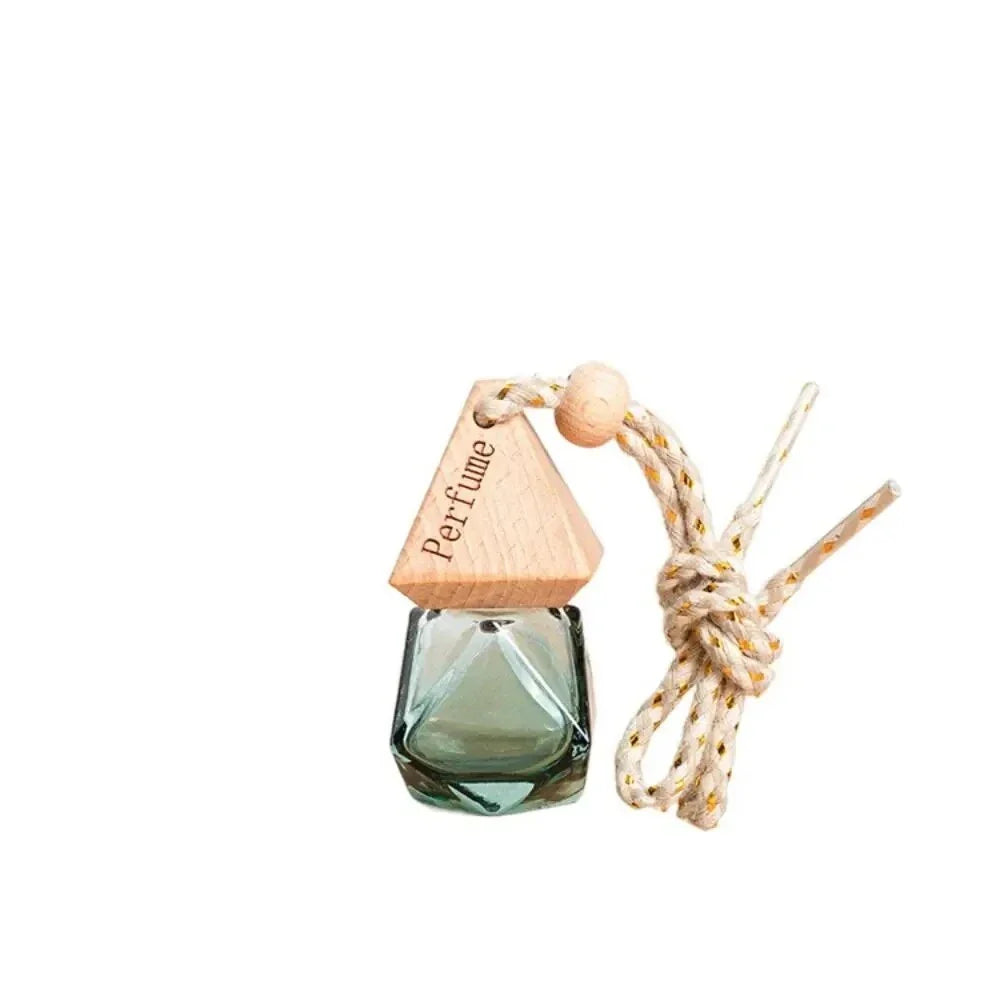 Essential Oil Diffuser Car Pendant - A sophisticated glass hanging perfume bottle that adds elegance and freshness to your car, home, or office