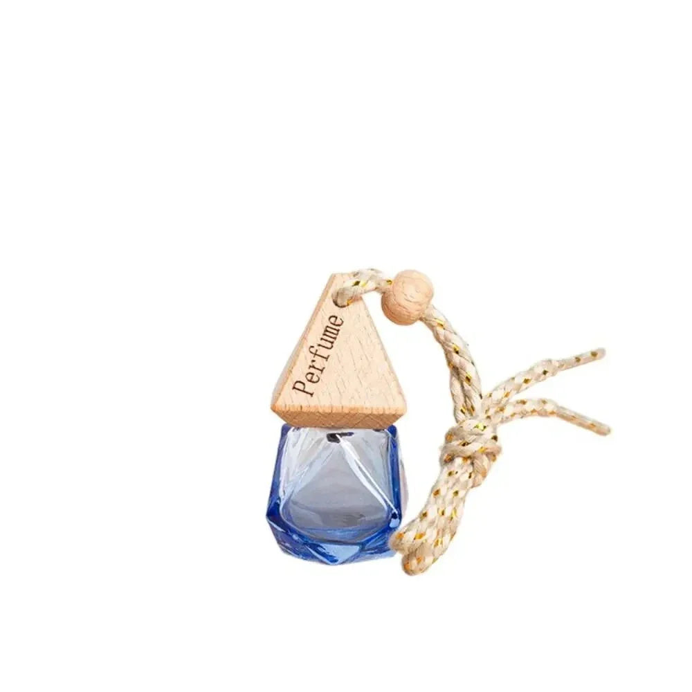 Essential Oil Diffuser Car Pendant - A sophisticated glass hanging perfume bottle that adds elegance and freshness to your car, home, or office