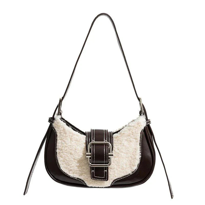 Chic Leather Half Moon Shoulder Hobo Bag in black, a luxurious and versatile accessory for modern women