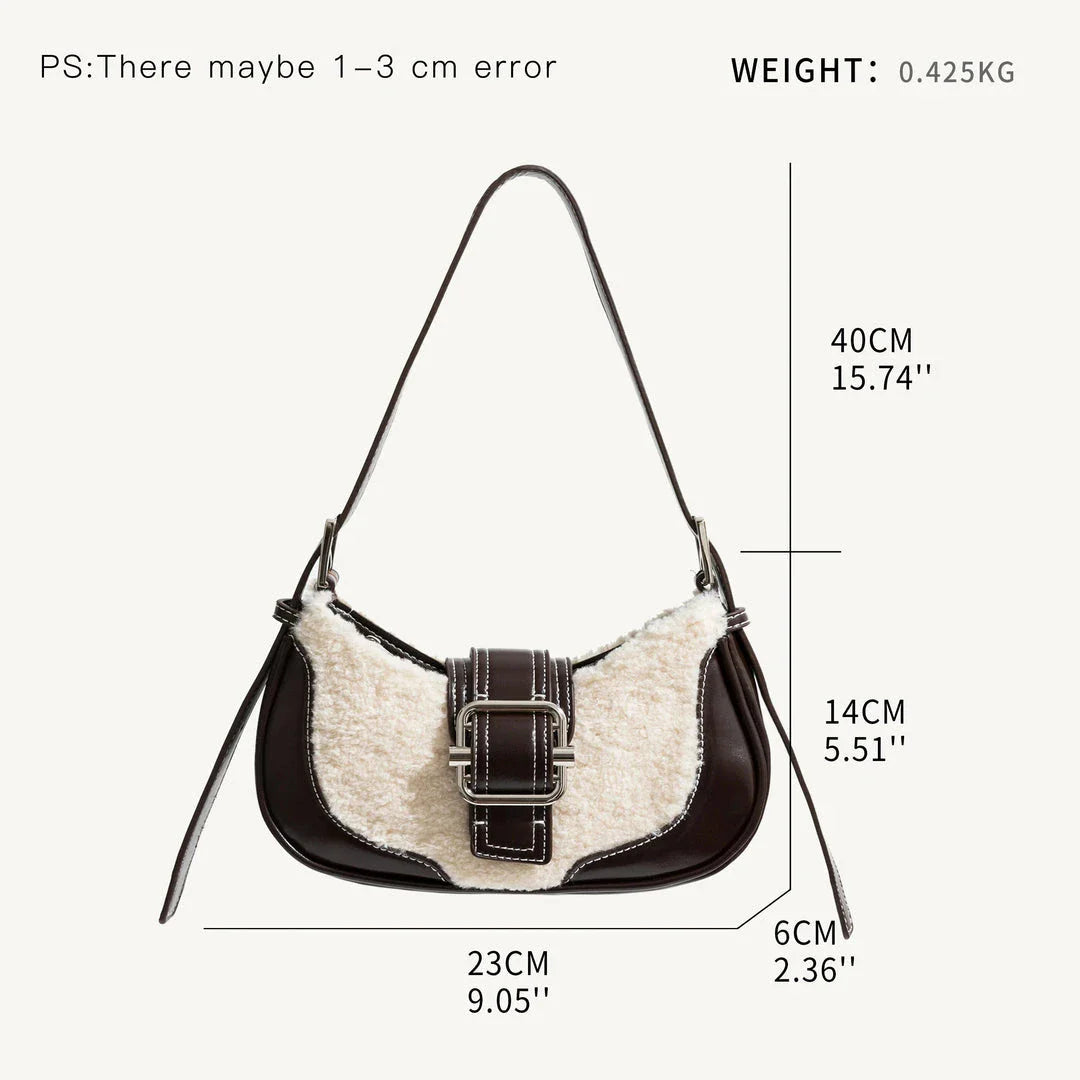 Chic Leather Half Moon Shoulder Hobo Bag in black, a luxurious and versatile accessory for modern women