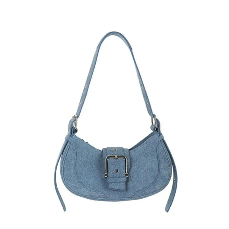 Chic Leather Half Moon Shoulder Hobo Bag in black, a luxurious and versatile accessory for modern women