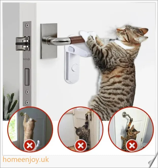 Premium children's door opening artifact that deters cats, pets, and children from accessing restricted areas in the home