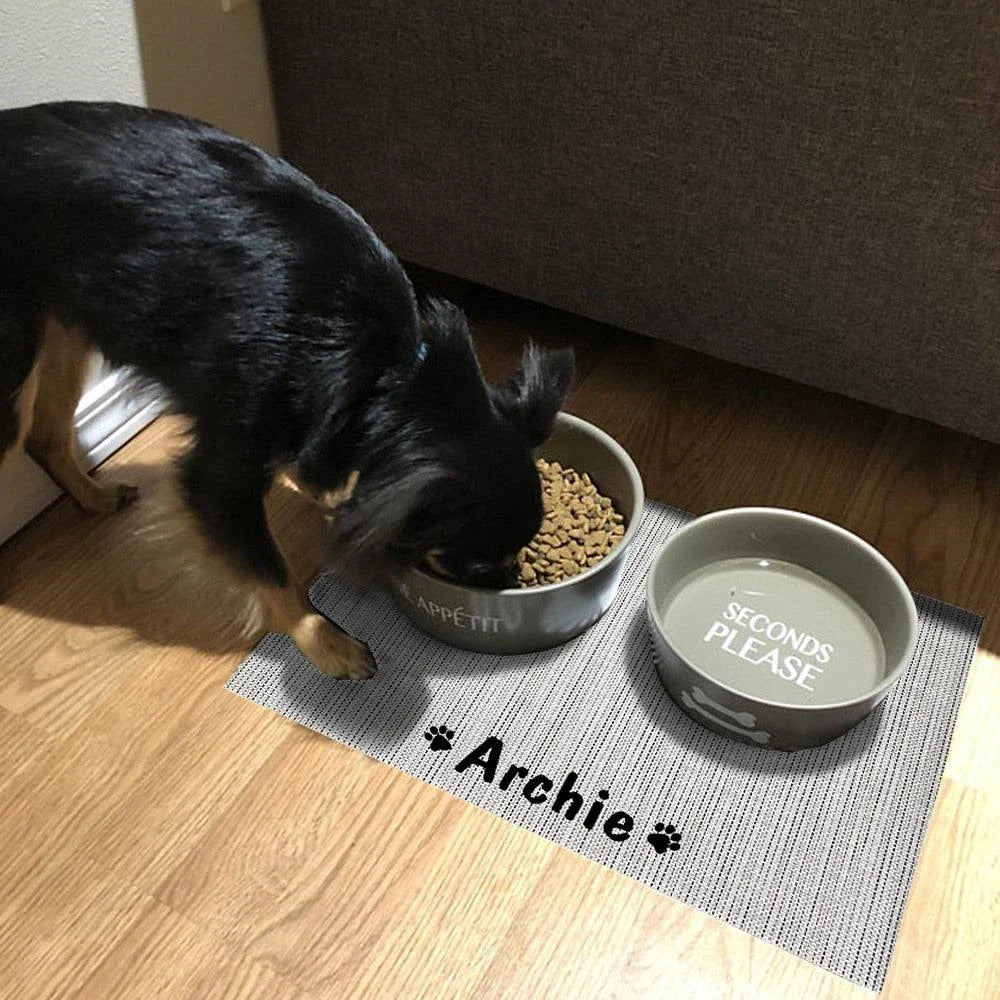 Personalised waterproof mat for dogs, made with premium materials for superior comfort and protection