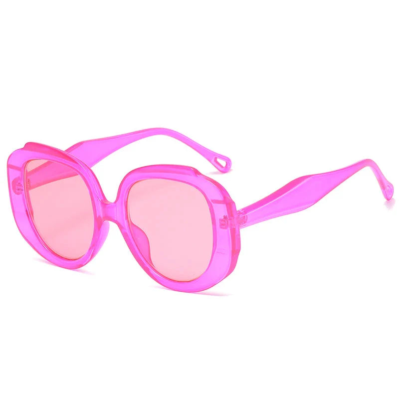 Oversize oval sunglasses for women with gradient candy-coloured lenses and chic oversized frames