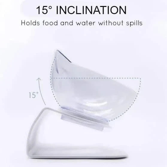 Premium Non-Slip Cat Bowls with Raised Stand in Black and Grey, designed to promote slower eating and reduce vomiting for cats