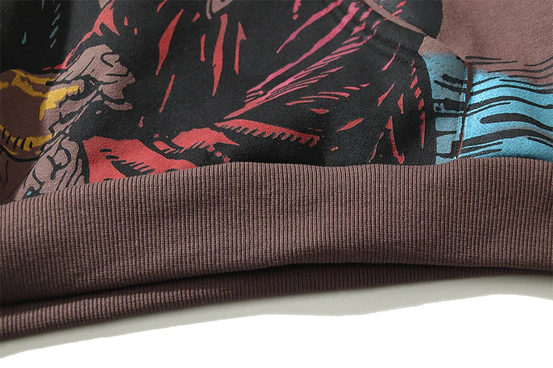 High Street men's and women's casual loose sweater in coffee colour, featuring a soft, velvet-like texture and a contemporary loose fit