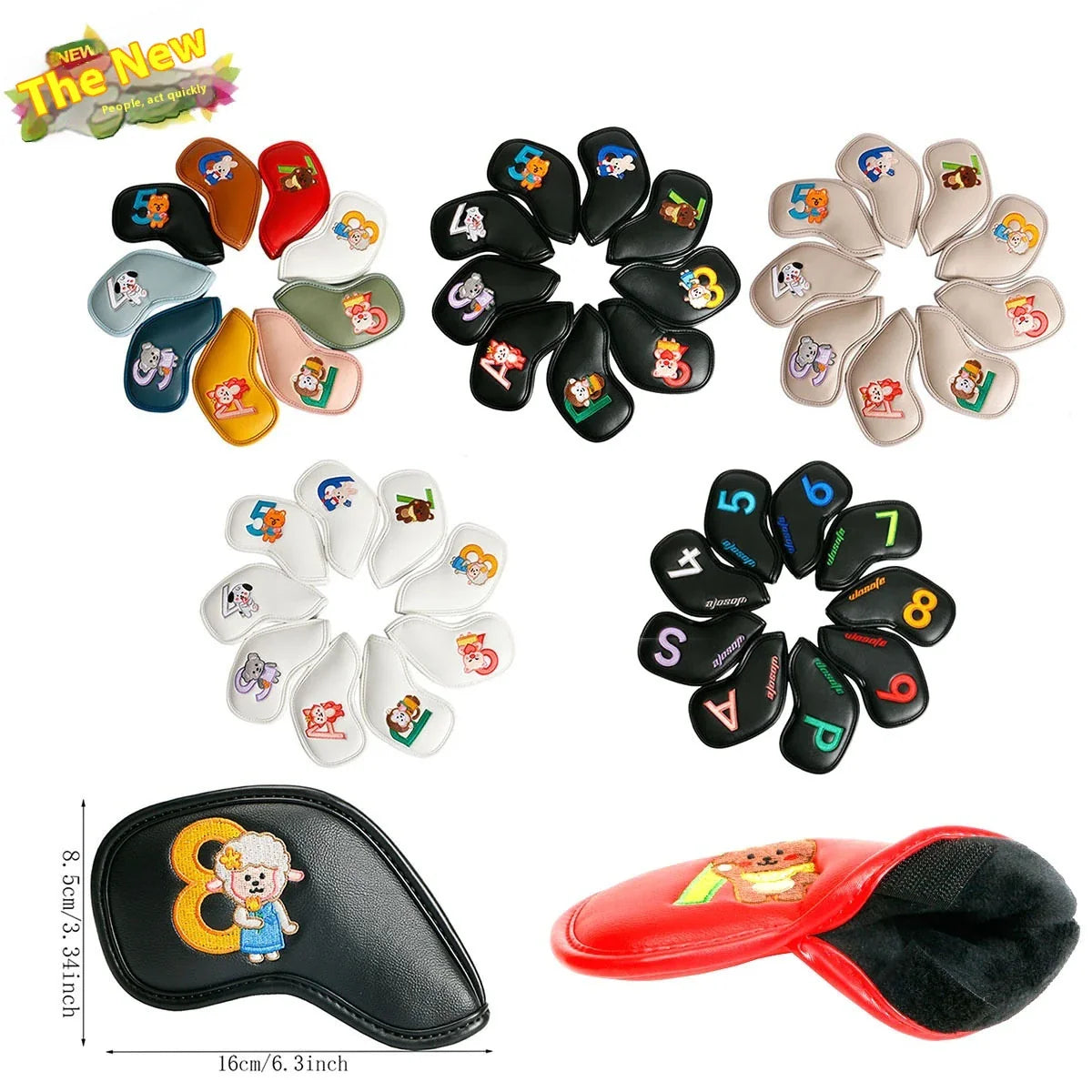 Minimalist and Creative Printed Golf Iron Cover - Stylish and Protective Accessory for Golfers