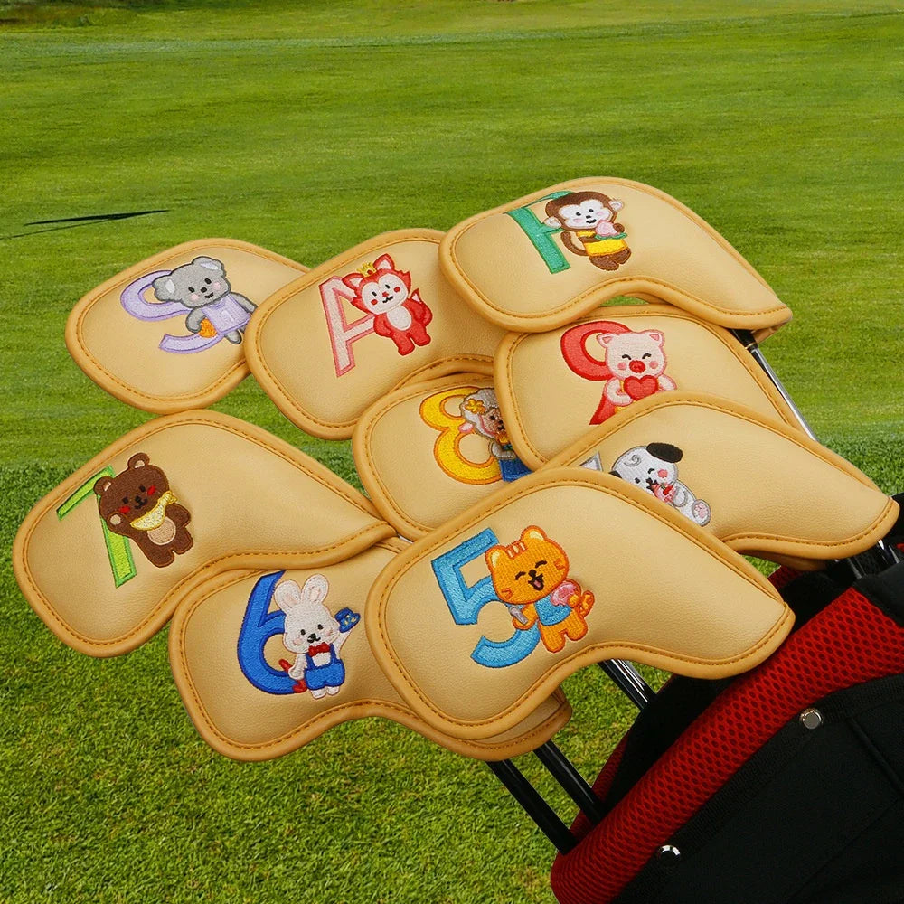 Minimalist and Creative Printed Golf Iron Cover - Stylish and Protective Accessory for Golfers