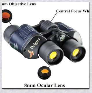 Military Grade Night Vision Binoculars Goggles with 60x magnification, anti-fog, and waterproof features for outdoor adventures