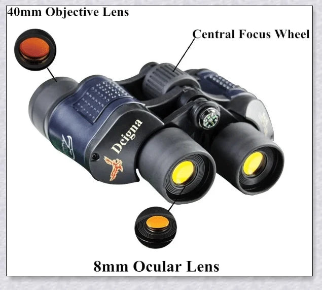 Military Grade Night Vision Binoculars Goggles with 60x magnification, anti-fog, and waterproof features for outdoor adventures