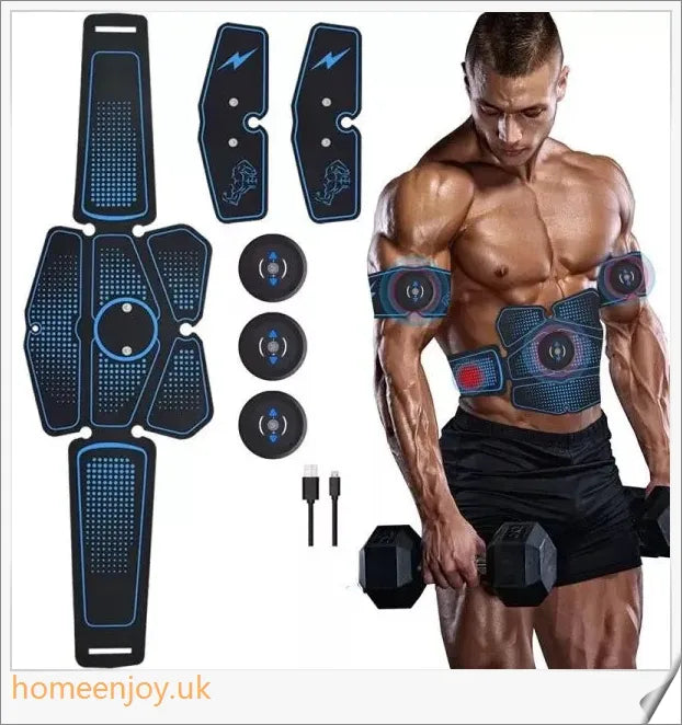 Abdominal muscle training device with EMS technology for efficient fat burning and muscle toning at home