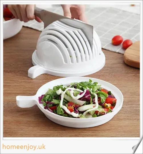 60 Second Salad Cutter Bowl - Chop, Slice, and Dice Ingredients Quickly and Easily