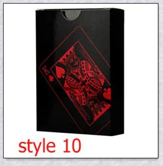 Luxurious 24K gold foil playing cards with captivating three-dimensional patterns and a waterproof, durable design