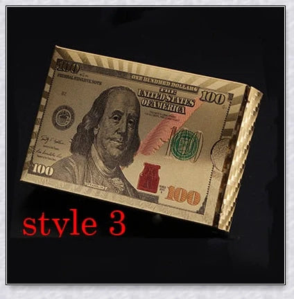 Luxurious 24K gold foil playing cards with captivating three-dimensional patterns and a waterproof, durable design