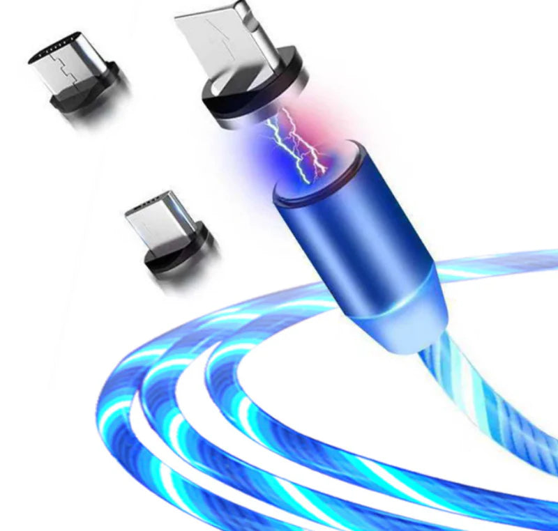 Circular Magnetic Streamer Data Cable for Apple, Android, and Type-C Devices