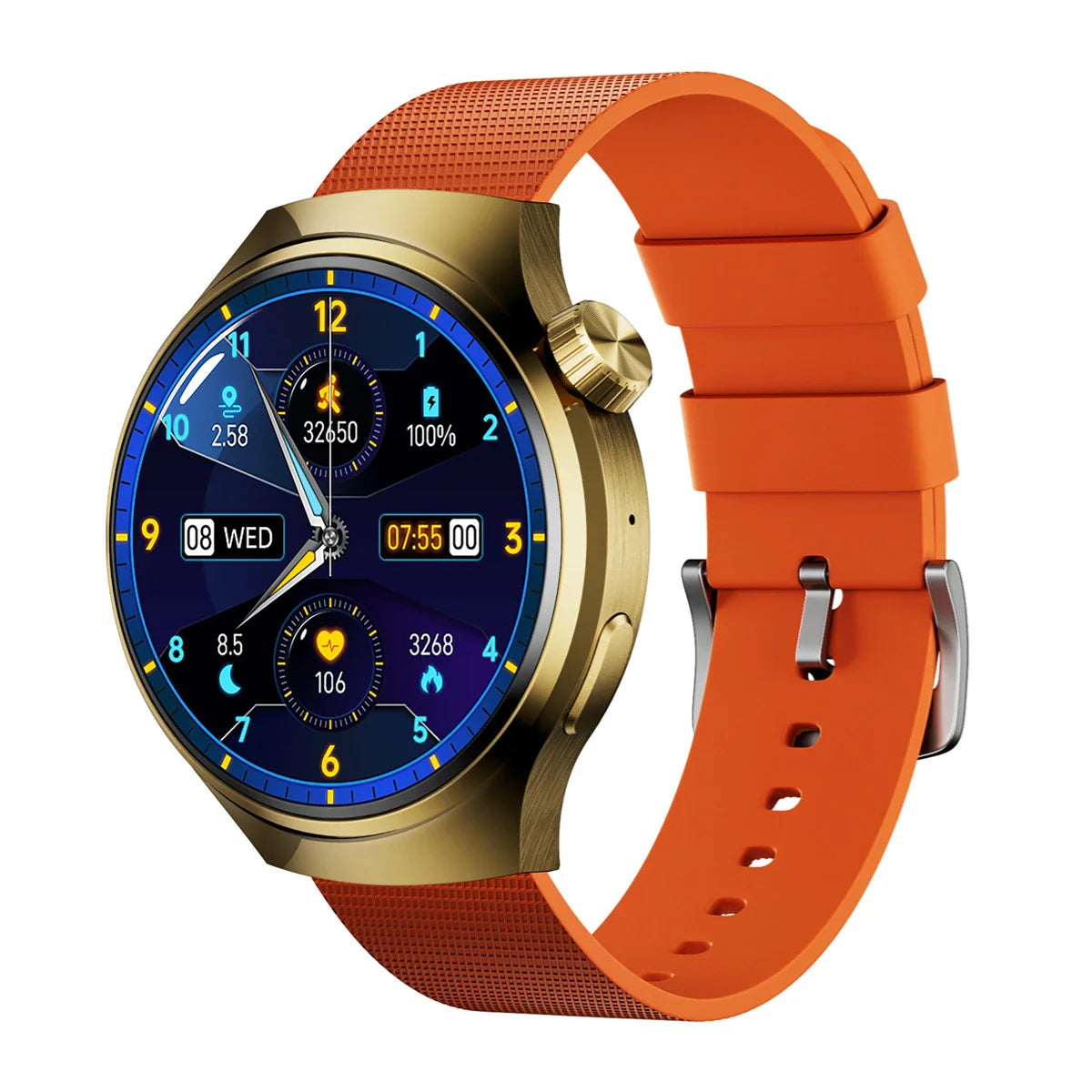 Bluetooth Smart Call Watch with Heart Rate, Blood Pressure and Blood Oxygen Monitoring