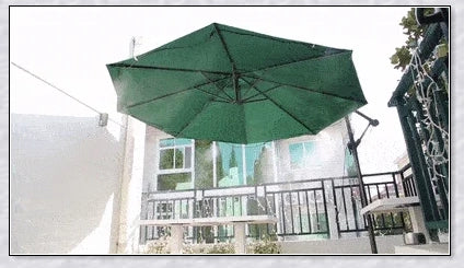 A high-quality outdoor misting system with adjustable nozzles, designed to cool and refresh your backyard or patio.