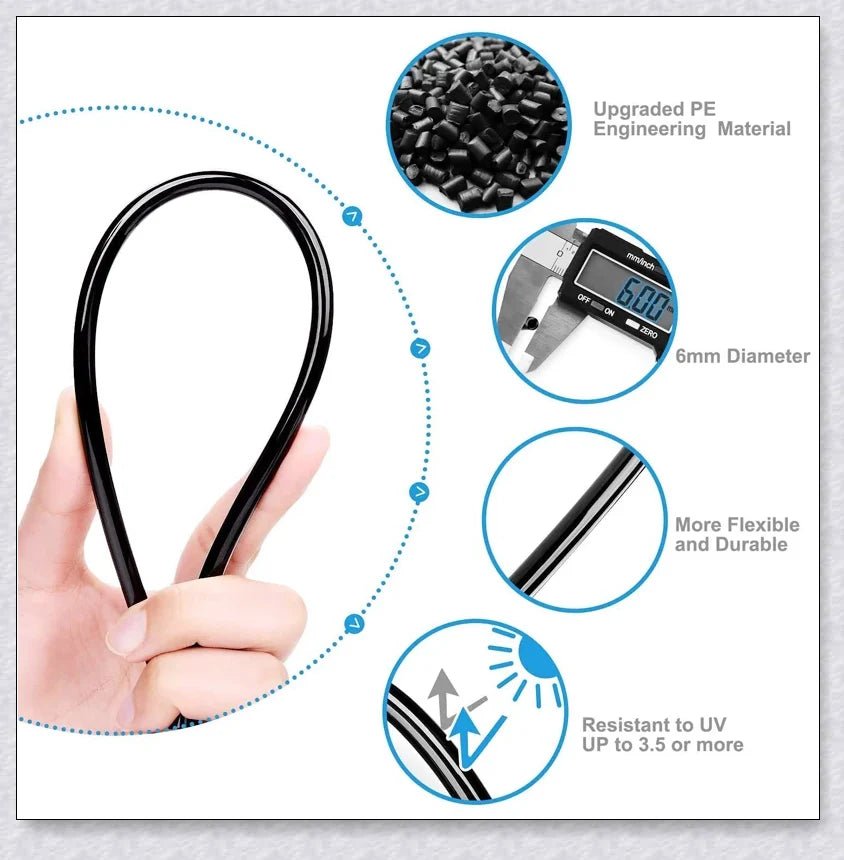 A high-quality outdoor misting system with adjustable nozzles, designed to cool and refresh your backyard or patio.