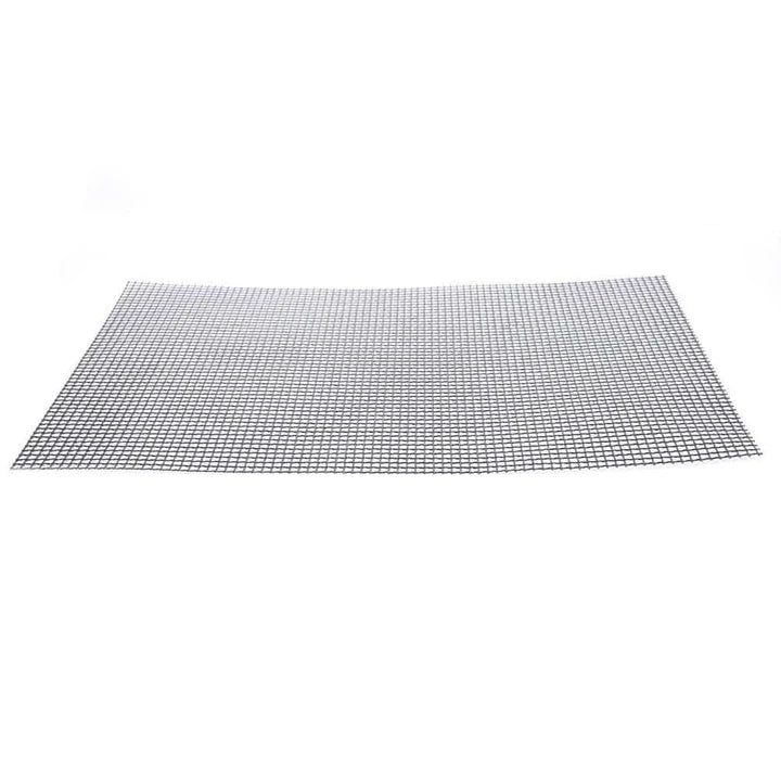 Premium non-stick barbeque grilling mat with glass fibre cloth construction and Teflon coating for effortless grilling and cleaning