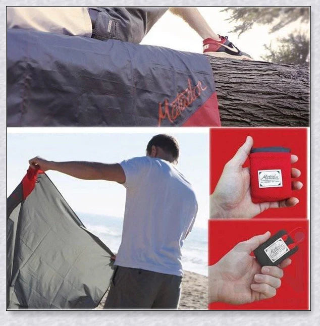 Premium pocket blanket with water-repellent and puncture-resistant design, perfect for outdoor adventures and picnics