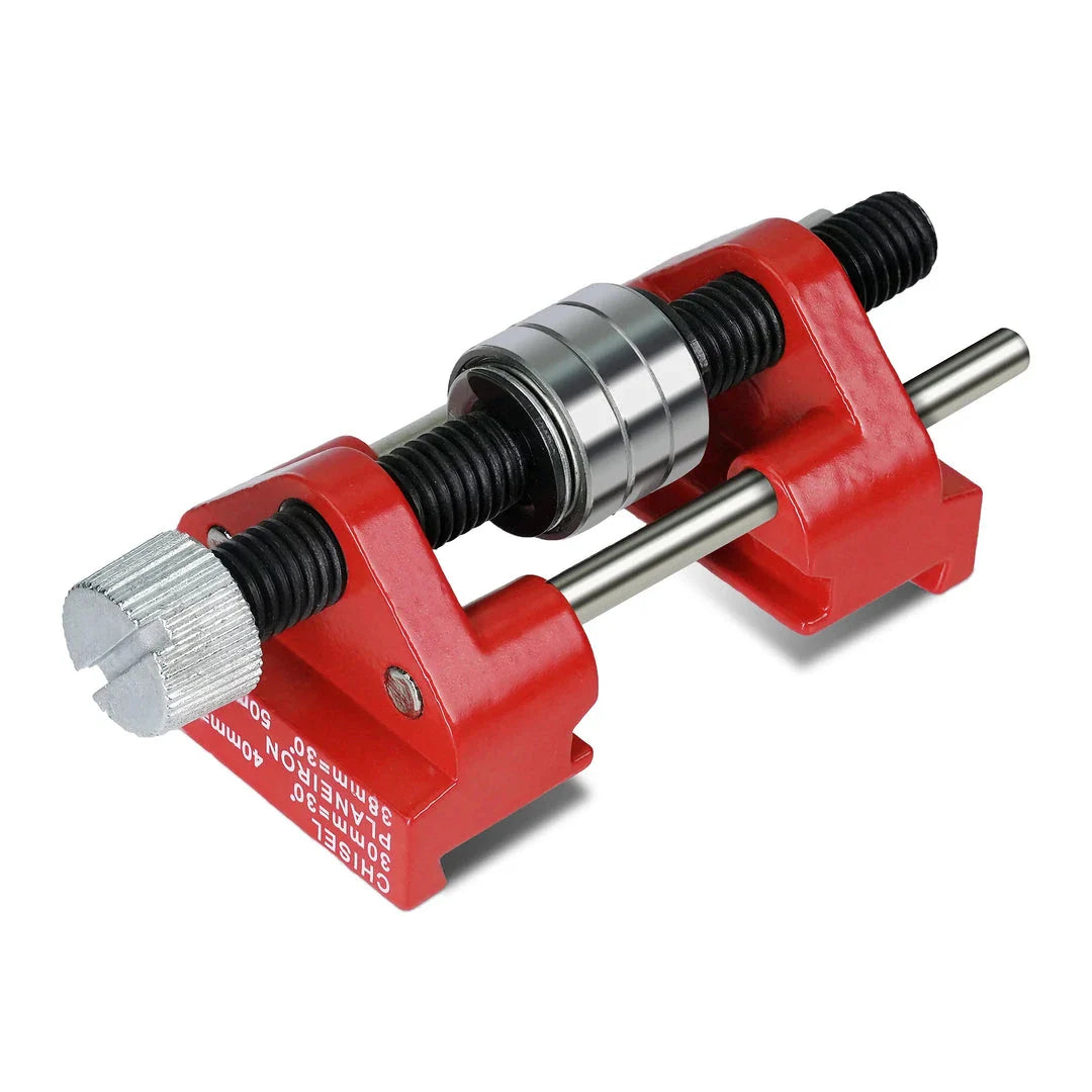 A high-quality precision honing guide for sharpening woodworking chisels and planer blades