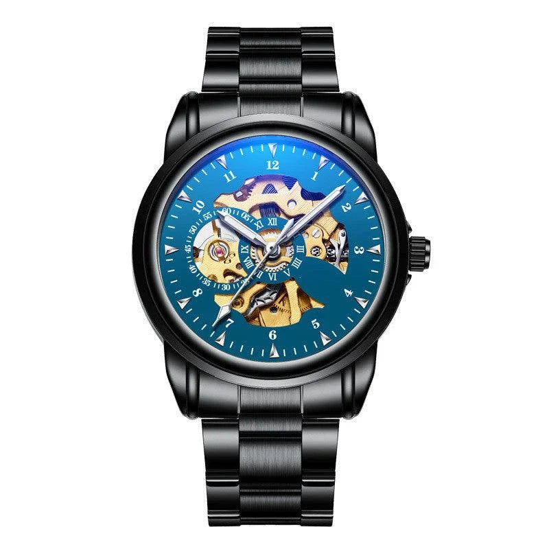 Homeenjoy_UK Men's Fashion Simple Leather Waterproof Luminous Mechanical Watch