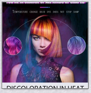 Thermochromic hair dye that changes colour with temperature, infused with nourishing Brazilian Argan Oil and Keratin Essence