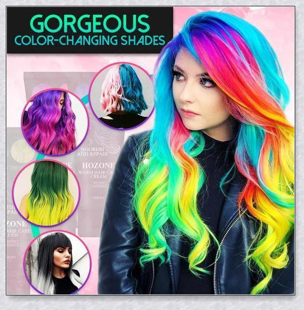 Thermochromic hair dye that changes colour with temperature, infused with nourishing Brazilian Argan Oil and Keratin Essence