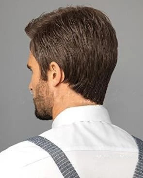 Men's Fashion Short Straight Brown Wig - Versatile accessory for a stylish transformation