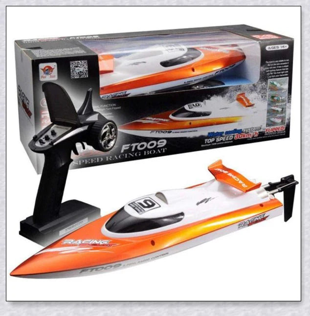 RC Speed Turbo Racing Boat - High-speed remote-controlled boat with sleek design and powerful performance