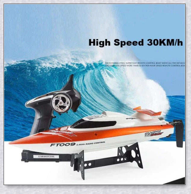 RC Speed Turbo Racing Boat - High-speed remote-controlled boat with sleek design and powerful performance