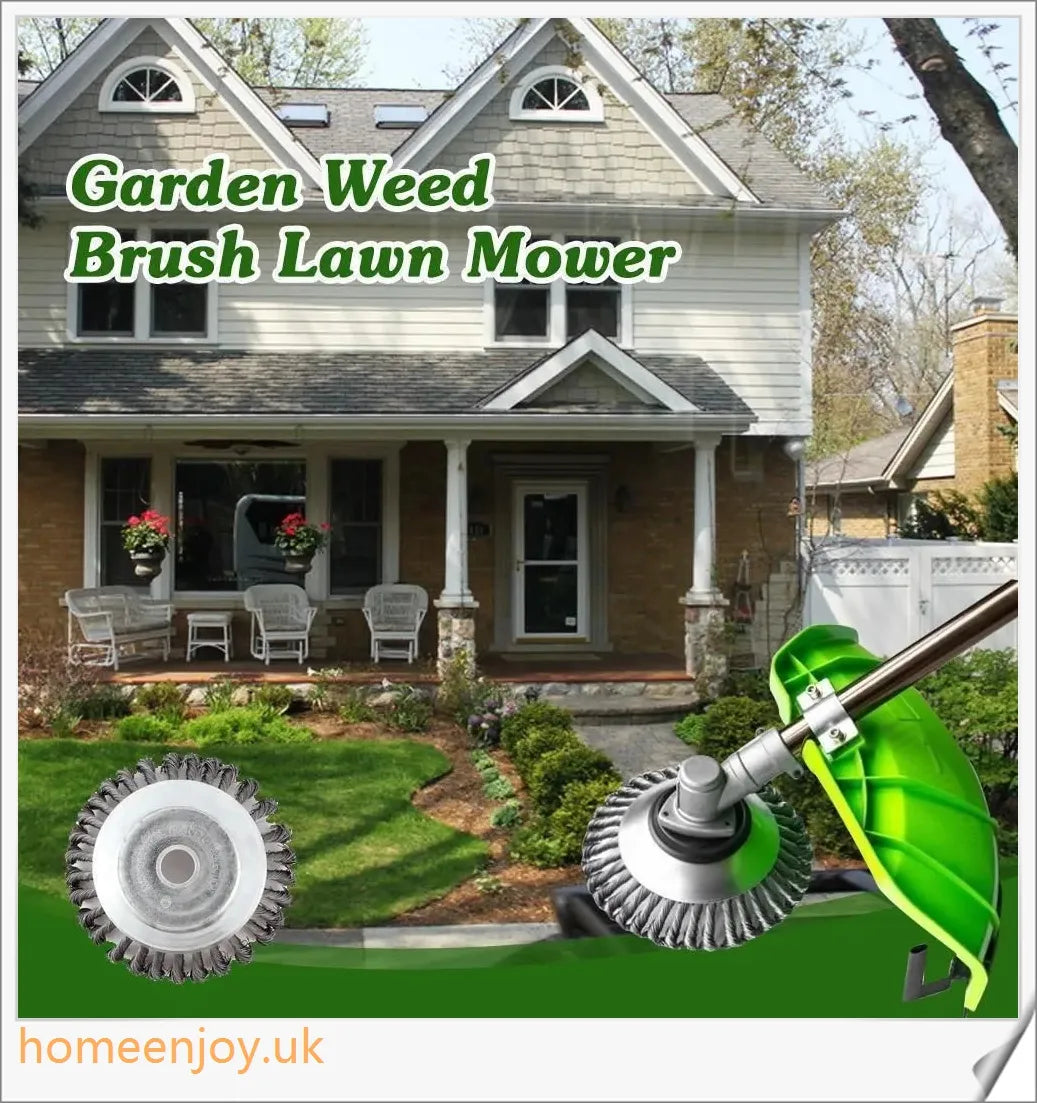Garden Weed Brush Lawn Mower - A high-quality steel wire tool for tackling weeds, deburring, and polishing in your British garden