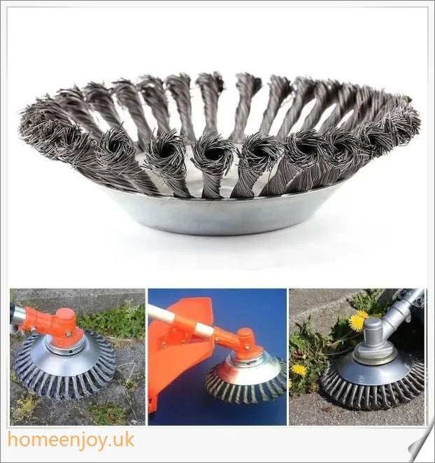 Garden Weed Brush Lawn Mower - A high-quality steel wire tool for tackling weeds, deburring, and polishing in your British garden