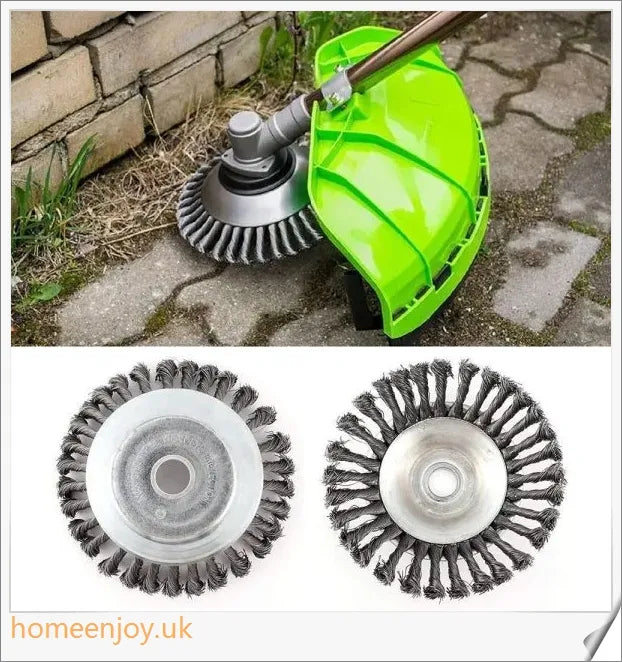 Garden Weed Brush Lawn Mower - A high-quality steel wire tool for tackling weeds, deburring, and polishing in your British garden
