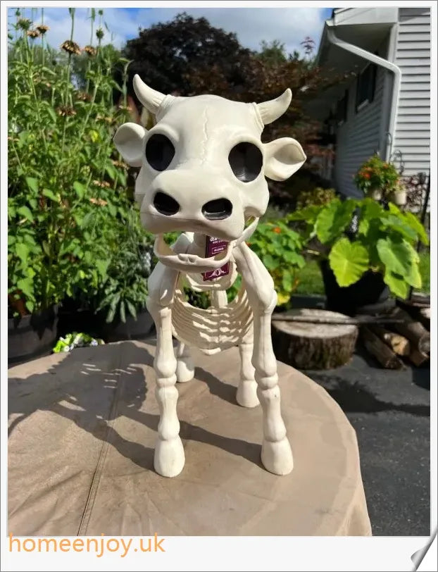 Cow and horse skeleton Halloween decorative prop made of durable plastic with posable limbs