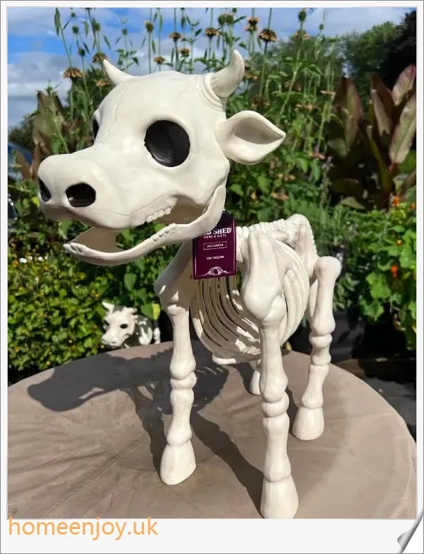 Cow and horse skeleton Halloween decorative prop made of durable plastic with posable limbs