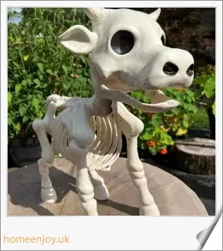 Cow and horse skeleton Halloween decorative prop made of durable plastic with posable limbs