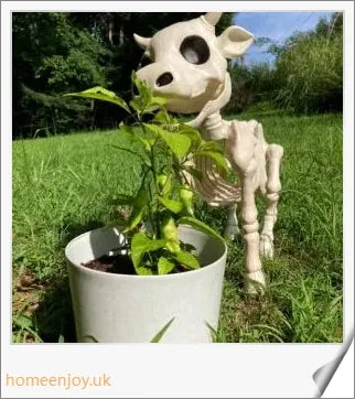 Cow and horse skeleton Halloween decorative prop made of durable plastic with posable limbs