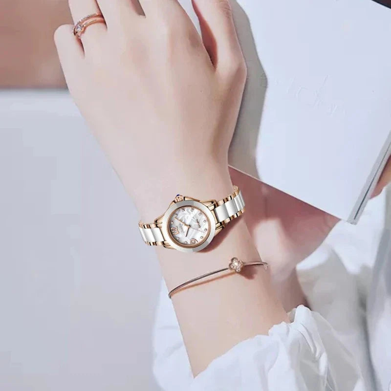 Exquisite ceramic ladies watches with a sophisticated and timeless design, perfect for everyday wear and special occasions.