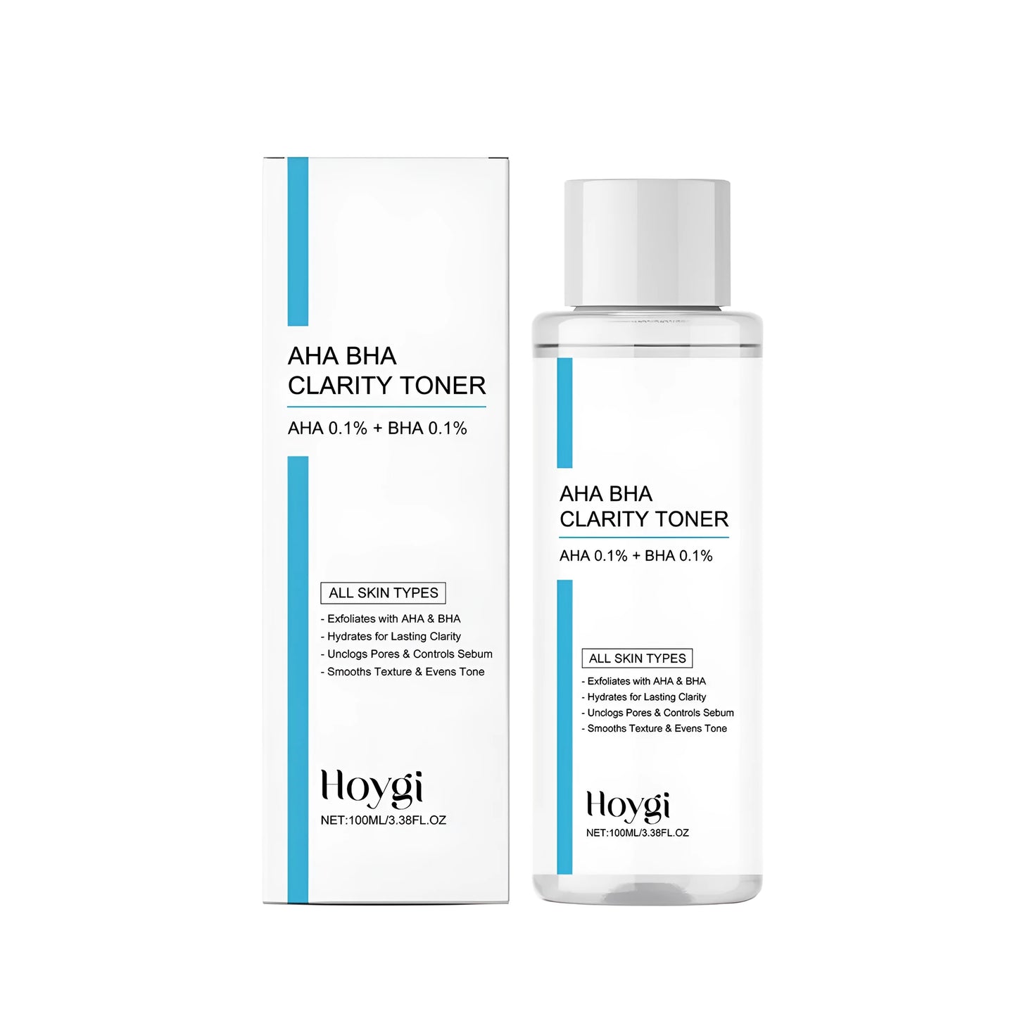 100ml bottle of exfoliating oil controlling toner with salicylic acid and lactic acid