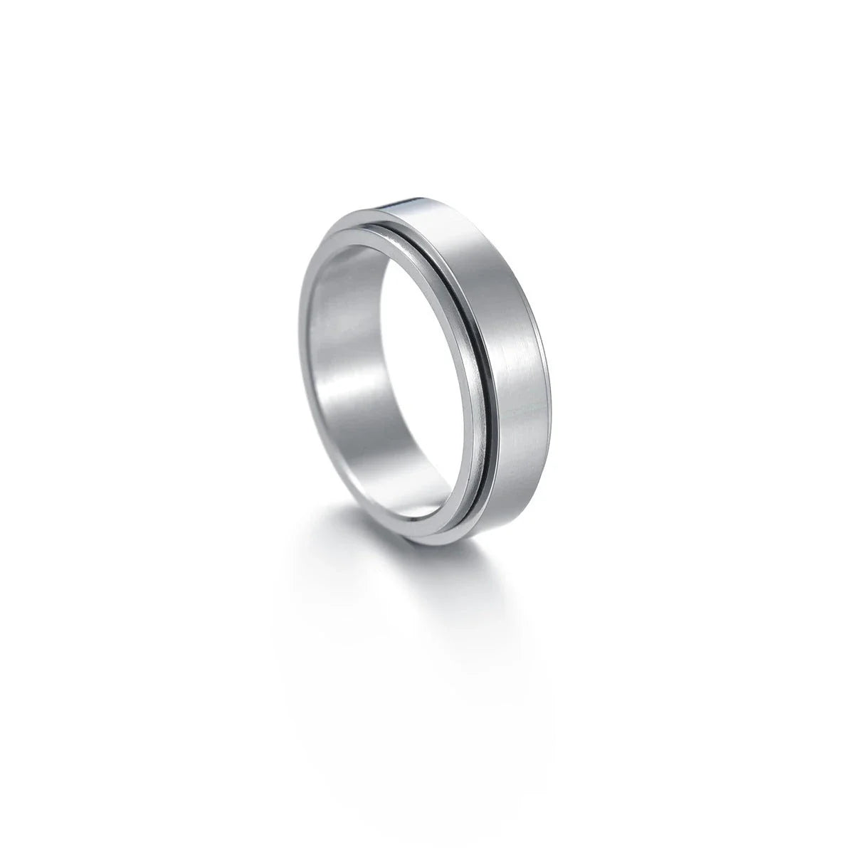 Titanium steel ring with intricate star and moon designs, available in various sizes and colors