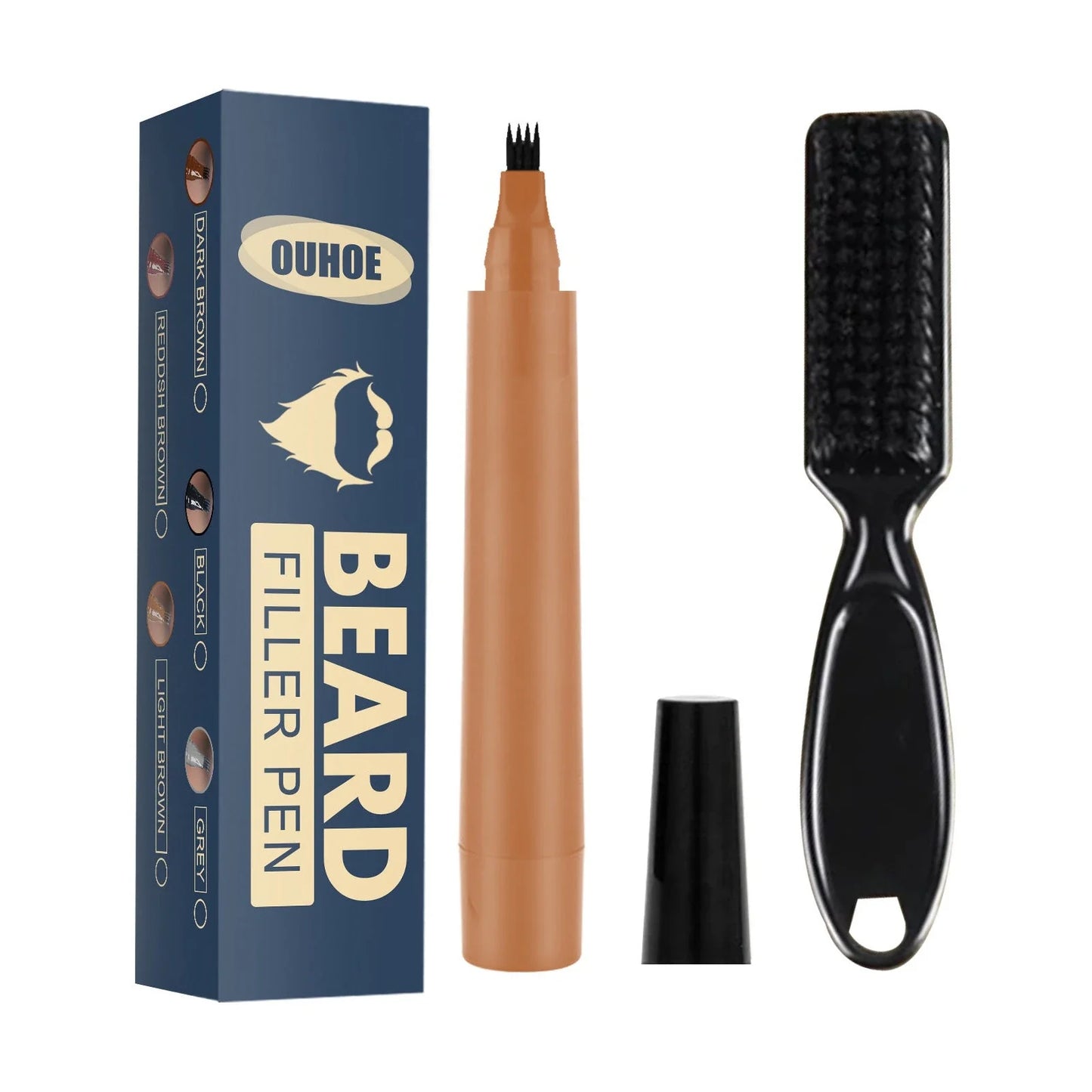 Precision Beard Filler Pen for men - fill in patchy, thin areas for a flawless, full-looking beard